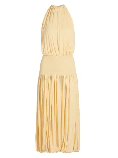 TOTEME Women's Soft Gathered Midi-Dress | Thumbnail 1 TOTEME Women's Soft Gathered Midi-Dress | Thumbnail 1