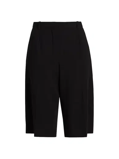 TOTEME Women's Wide Fluid Shorts - Black - Size 6 | Thumbnail 1