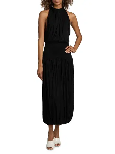 TOTEME Women's Soft Gathered Midi-Dress | Thumbnail 2 TOTEME Women's Soft Gathered Midi-Dress | Thumbnail 2