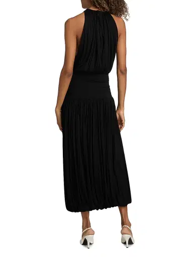 TOTEME Women's Soft Gathered Midi-Dress | Thumbnail 5 TOTEME Women's Soft Gathered Midi-Dress | Thumbnail 5