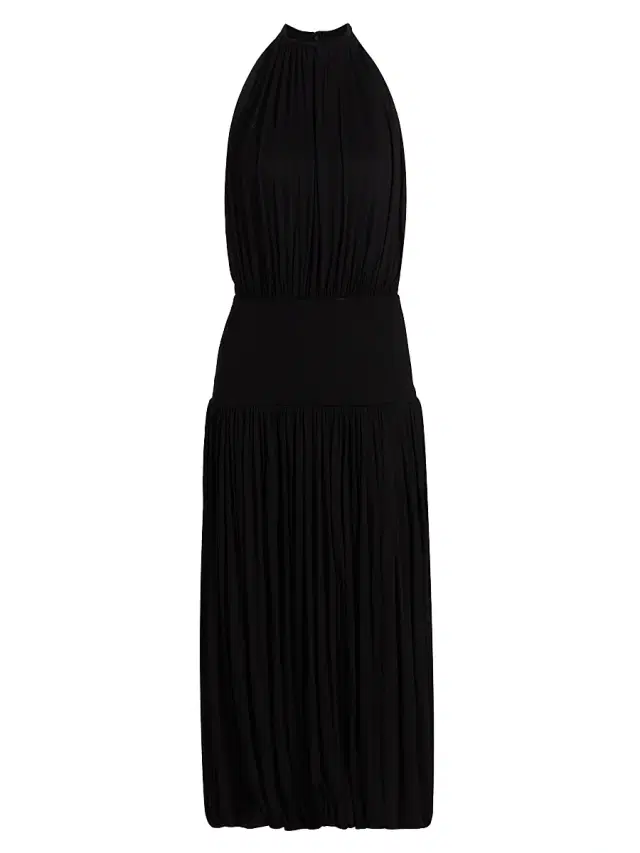 Toteme Women's Soft Gathered Midi-Dress - Black