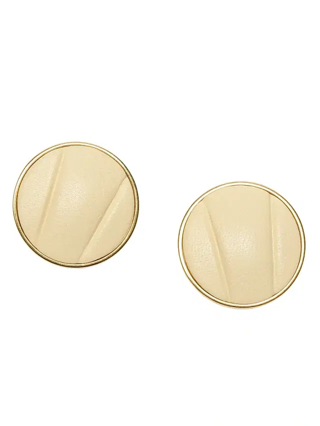 Women's Pleated Stud Earrings - Soft Powder Women's Pleated Stud Earrings - Soft Powder