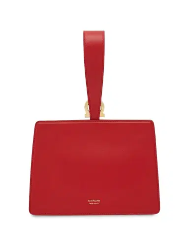 Ferragamo Women's Double Gancio Leather Wristlet Clutch | Thumbnail 4 Ferragamo Women's Double Gancio Leather Wristlet Clutch | Thumbnail 4