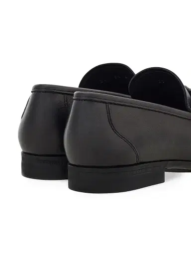 FERRAGAMO Men's Caspian Braided-Strap Leather Loafers - Nero | Thumbnail 10 FERRAGAMO Men's Caspian Braided-Strap Leather Loafers - Nero | Thumbnail 10