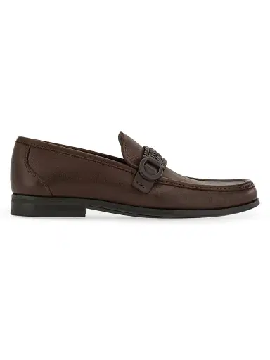 FERRAGAMO Men's Caspian Braided-Strap Leather Loafers - Nero | Thumbnail 1 FERRAGAMO Men's Caspian Braided-Strap Leather Loafers - Nero | Thumbnail 1