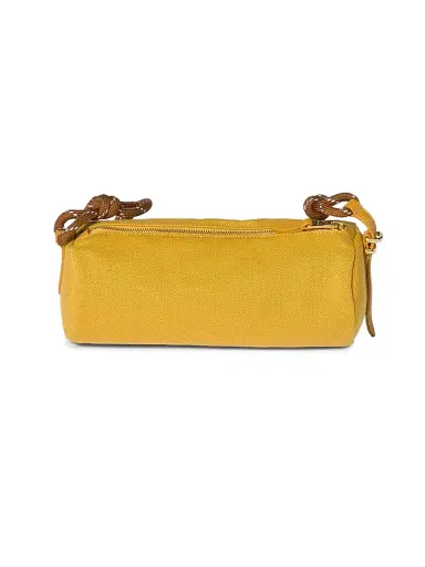 Miu Miu Women's Gabardine Pouch - Yellow | Thumbnail 8 Miu Miu Women's Gabardine Pouch - Yellow | Thumbnail 8