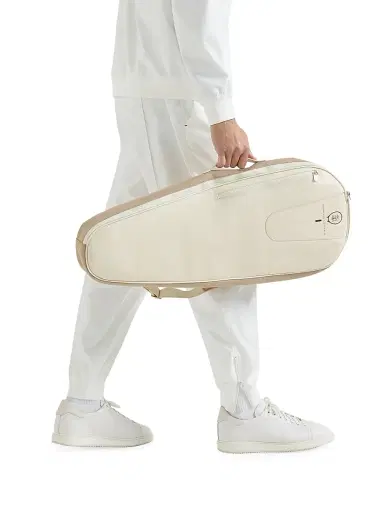 Brunello Cucinelli Grained Leather Tennis Racket Cover - Chalk | Thumbnail 2 Brunello Cucinelli Grained Leather Tennis Racket Cover - Chalk | Thumbnail 2