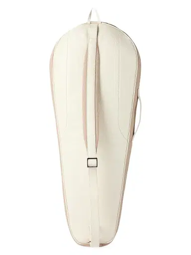 Brunello Cucinelli Grained Leather Tennis Racket Cover - Chalk | Thumbnail 3 Brunello Cucinelli Grained Leather Tennis Racket Cover - Chalk | Thumbnail 3