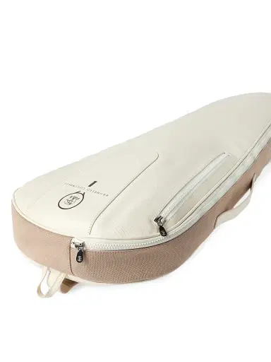Brunello Cucinelli Grained Leather Tennis Racket Cover - Chalk | Thumbnail 4 Brunello Cucinelli Grained Leather Tennis Racket Cover - Chalk | Thumbnail 4