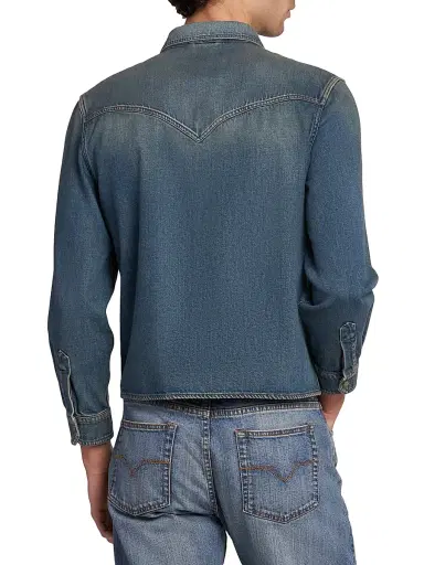 Versace Men's Old Glory Denim Shirt | Thumbnail 5 Versace Men's Old Glory Denim Shirt | Thumbnail 5