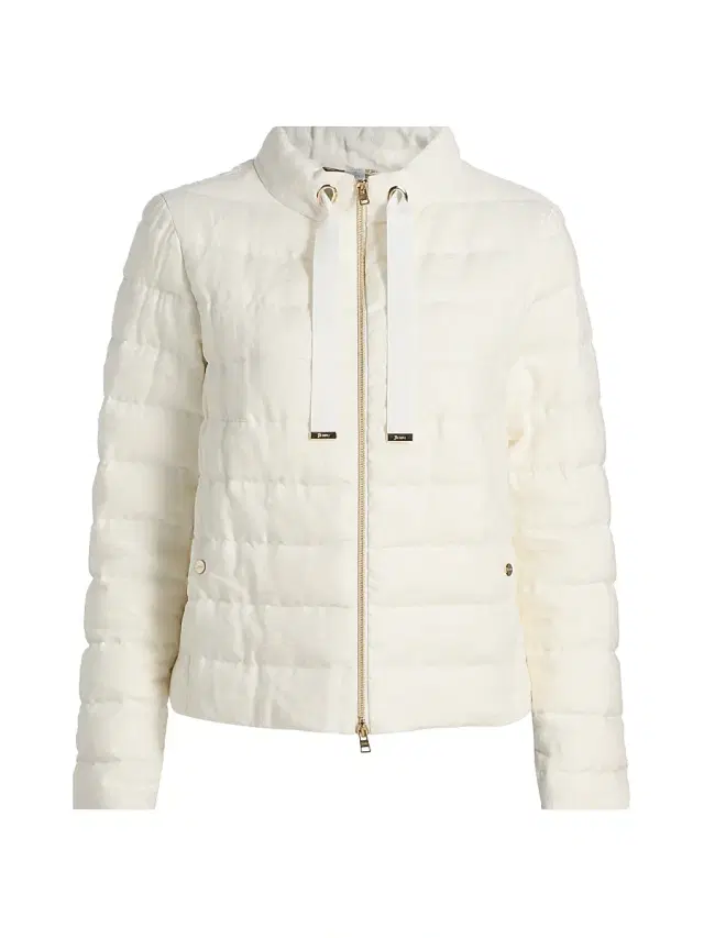 Herno Women's New Lined Quilted Short Jacket - White