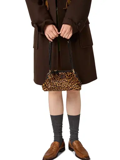 Miu Miu Women's Printed Leather Clutch - Beige Khaki | Thumbnail 2 Miu Miu Women's Printed Leather Clutch - Beige Khaki | Thumbnail 2