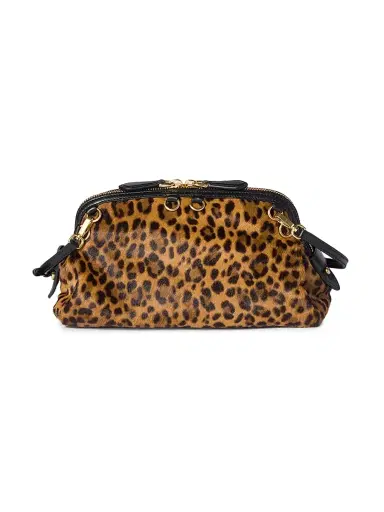 Miu Miu Women's Printed Leather Clutch - Beige Khaki | Thumbnail 5 Miu Miu Women's Printed Leather Clutch - Beige Khaki | Thumbnail 5