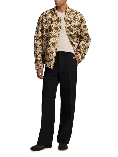Emporio Armani Men's Floral Jacquard Bomber Jacket - Flowers Jacquard - Size 48 | Thumbnail 2