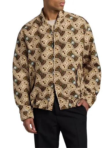 Emporio Armani Men's Floral Jacquard Bomber Jacket - Flowers Jacquard - Size 48 | Thumbnail 3