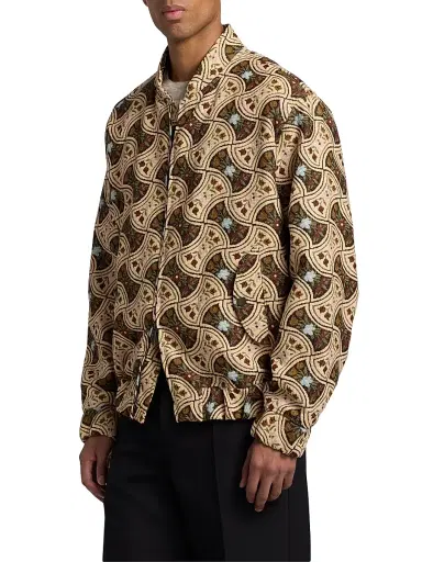 Emporio Armani Men's Floral Jacquard Bomber Jacket - Flowers Jacquard - Size 48 | Thumbnail 4
