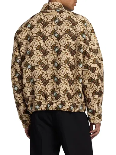 Emporio Armani Men's Floral Jacquard Bomber Jacket - Flowers Jacquard - Size 48 | Thumbnail 5