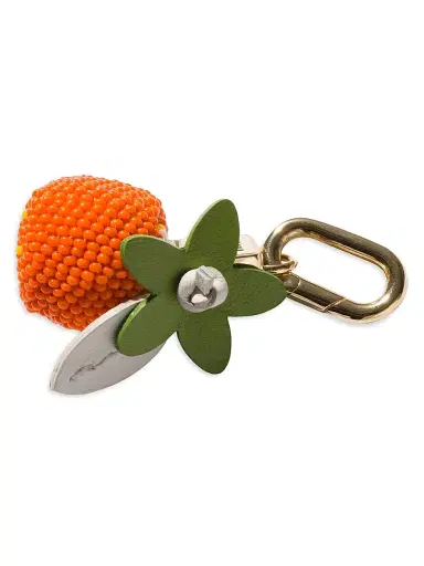 Miu Miu Women's Leather, Beads and Metal Micro Trick Charm - Orange | Thumbnail 2