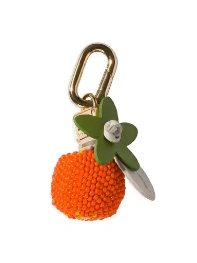 Miu Miu Women's Leather, Beads and Metal Micro Trick Charm - Orange | Thumbnail 1