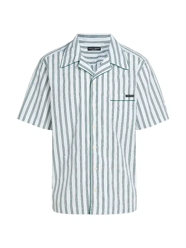 Men's Striped Cotton-Silk Camp Shirt - Rigato