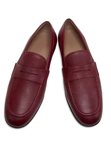 Gianvito Rossi Men's Full-Grain Leather Penny Loafers - Bordeaux | Thumbnail 4 Gianvito Rossi Men's Full-Grain Leather Penny Loafers - Bordeaux | Thumbnail 4