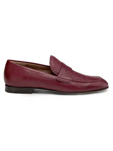 Gianvito Rossi Men's Full-Grain Leather Penny Loafers - Bordeaux | Thumbnail 1 Gianvito Rossi Men's Full-Grain Leather Penny Loafers - Bordeaux | Thumbnail 1
