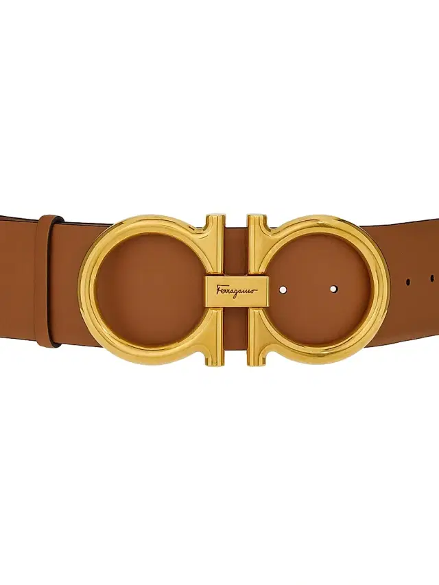 FERRAGAMO Women's Oltre New Gancini Leather Belt - Sella