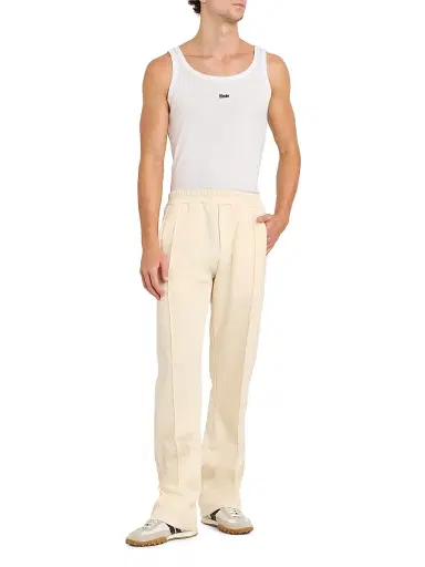 Rhude Men's Logo Rib-Knit Tank - White Black | Thumbnail 2