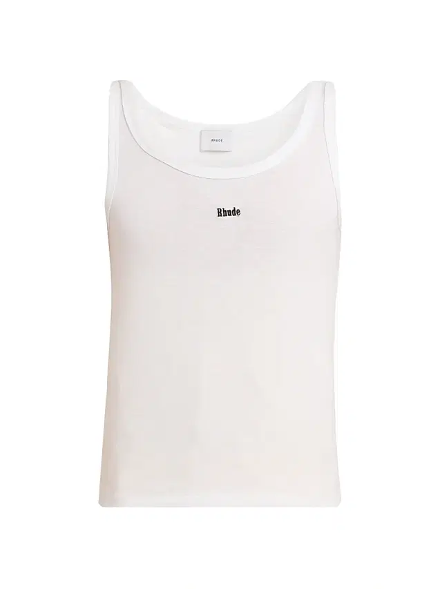 Men's Logo Rib-Knit Tank - White Black