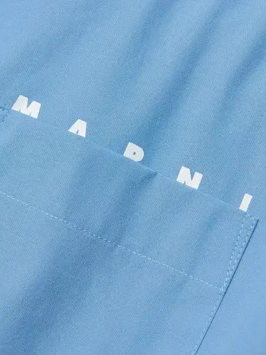 Marni Men's Cotton Poplin Bowling Shirt - Sky - Size 44 | Thumbnail 7 Marni Men's Cotton Poplin Bowling Shirt - Sky - Size 44 | Thumbnail 7