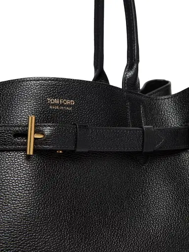 Tom Ford Women's Audrey Large Leather Tote Bag - Black | Thumbnail 6