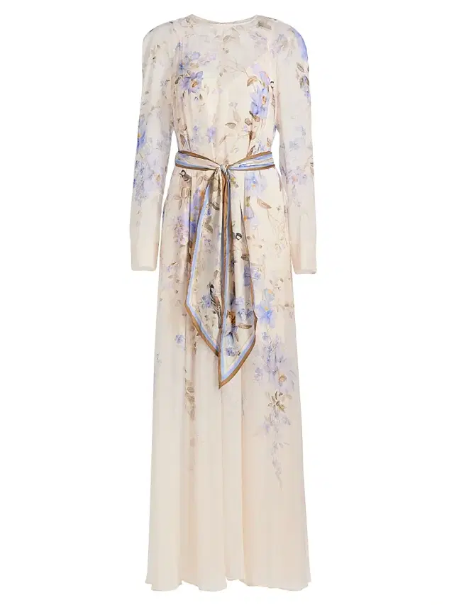 Zimmermann Women's Luna Sheath Maxi Dress - Blue Songbird