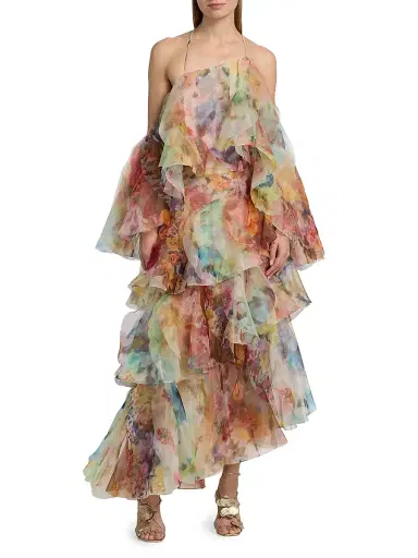 Zimmermann Women's Luna Fanned Camisole - Spliced Floral | Thumbnail 2 Zimmermann Women's Luna Fanned Camisole - Spliced Floral | Thumbnail 2