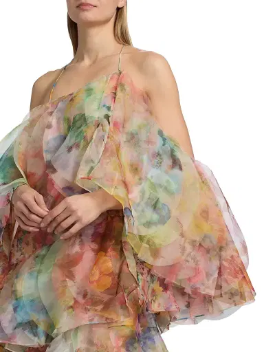 Zimmermann Women's Luna Fanned Camisole - Spliced Floral | Thumbnail 6 Zimmermann Women's Luna Fanned Camisole - Spliced Floral | Thumbnail 6