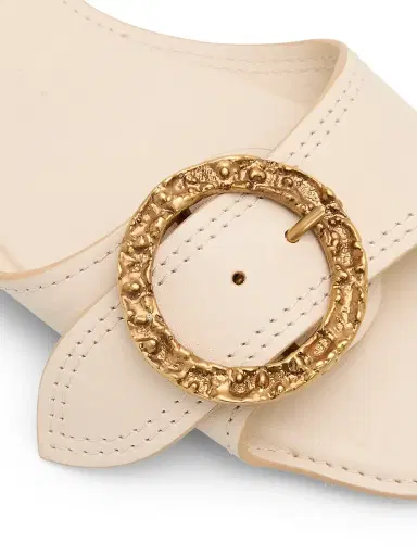 Zimmermann Women's Solena Leather Slip-On Sandals - Milk - Size 10 | Thumbnail 5 Zimmermann Women's Solena Leather Slip-On Sandals - Milk - Size 10 | Thumbnail 5