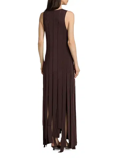 Zimmermann Women's Luna Fringe Midi-Dress - Chocolate | Thumbnail 5 Zimmermann Women's Luna Fringe Midi-Dress - Chocolate | Thumbnail 5