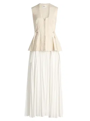 ACLER Women's Delny Mixed-Media Peplum Cotton Maxi Dress | Thumbnail 1 ACLER Women's Delny Mixed-Media Peplum Cotton Maxi Dress | Thumbnail 1