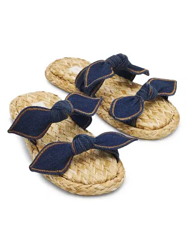 Zimmermann Women's Carousel Denim Slip-On Sandals - Denim | Thumbnail 2