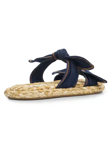 Zimmermann Women's Carousel Denim Slip-On Sandals - Denim | Thumbnail 3
