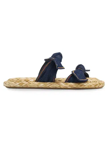 Zimmermann Women's Carousel Denim Slip-On Sandals - Denim | Thumbnail 1