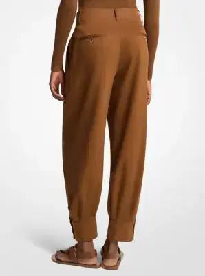 Michael Kors Collection Silk Gabardine Cuffed Carrot Trousers | Thumbnail 3 Michael Kors Collection Silk Gabardine Cuffed Carrot Trousers | Thumbnail 3