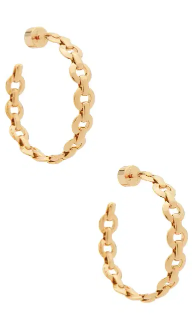 Jennifer Fisher Link Baby Hoop Earrings | Thumbnail 1