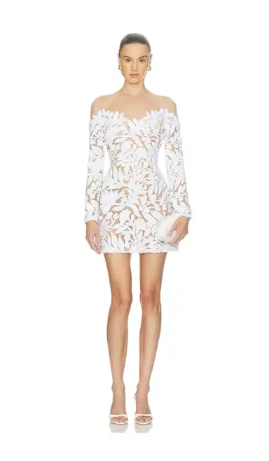 Nadine Merabi Margot White Dress | Thumbnail 1 Nadine Merabi Margot White Dress | Thumbnail 1