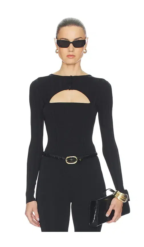 Fleur du Mal Rib Shrug Bodysuit