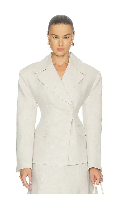 Camila Coelho Malena Linen Blazer