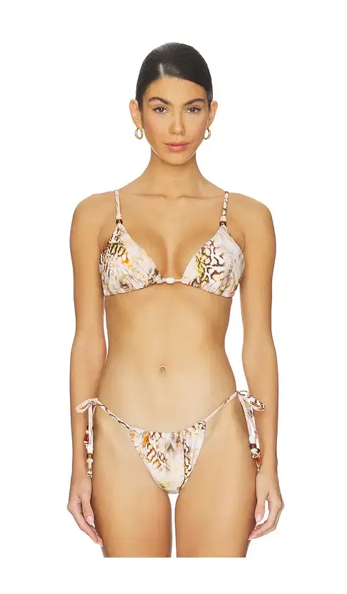 AFRM Capri Beaded Bikini Top