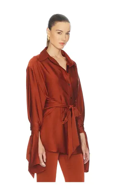Atlein Oversize Knot Detail Shirt | Thumbnail 2
