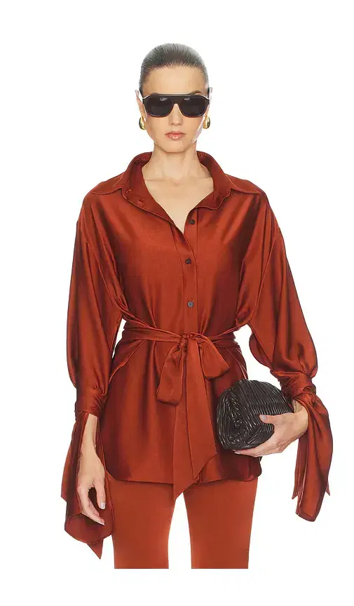 Atlein Oversize Knot Detail Shirt