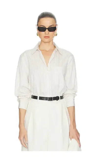 Anine Bing Essie Cropped Shirt | Thumbnail 1