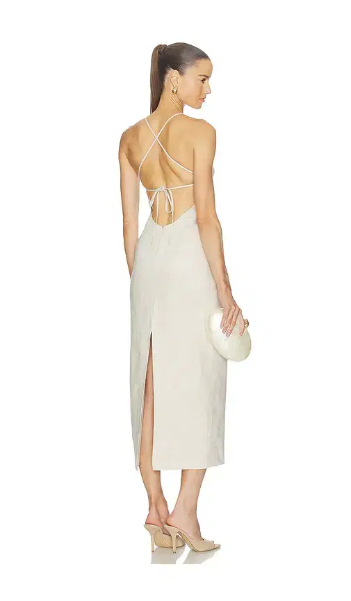 Camila Coelho Malena Linen Midi Dress